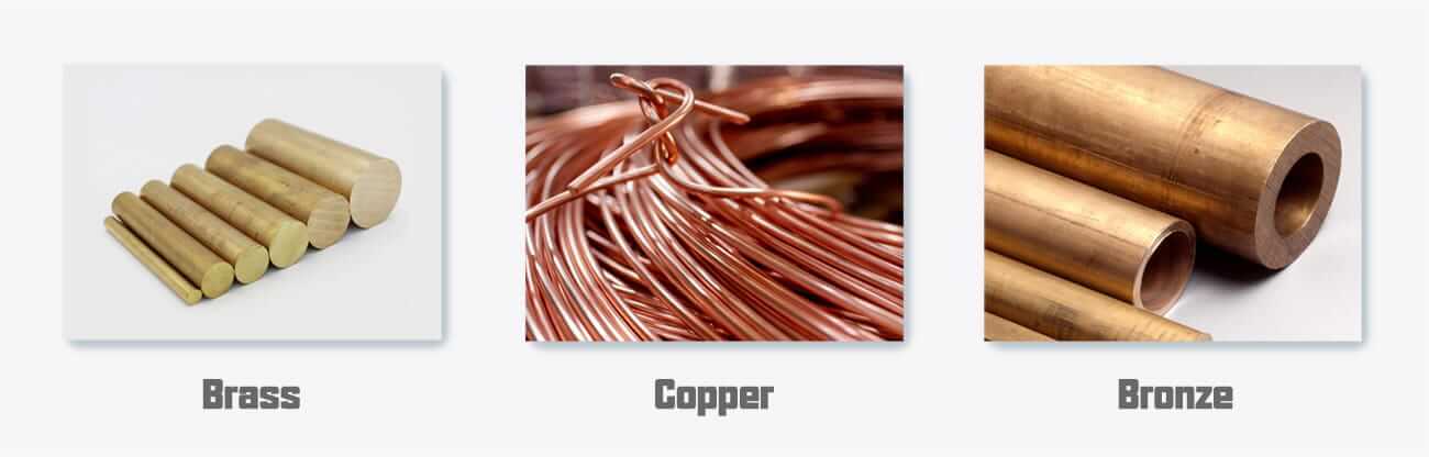 brass copper bronze color comparison